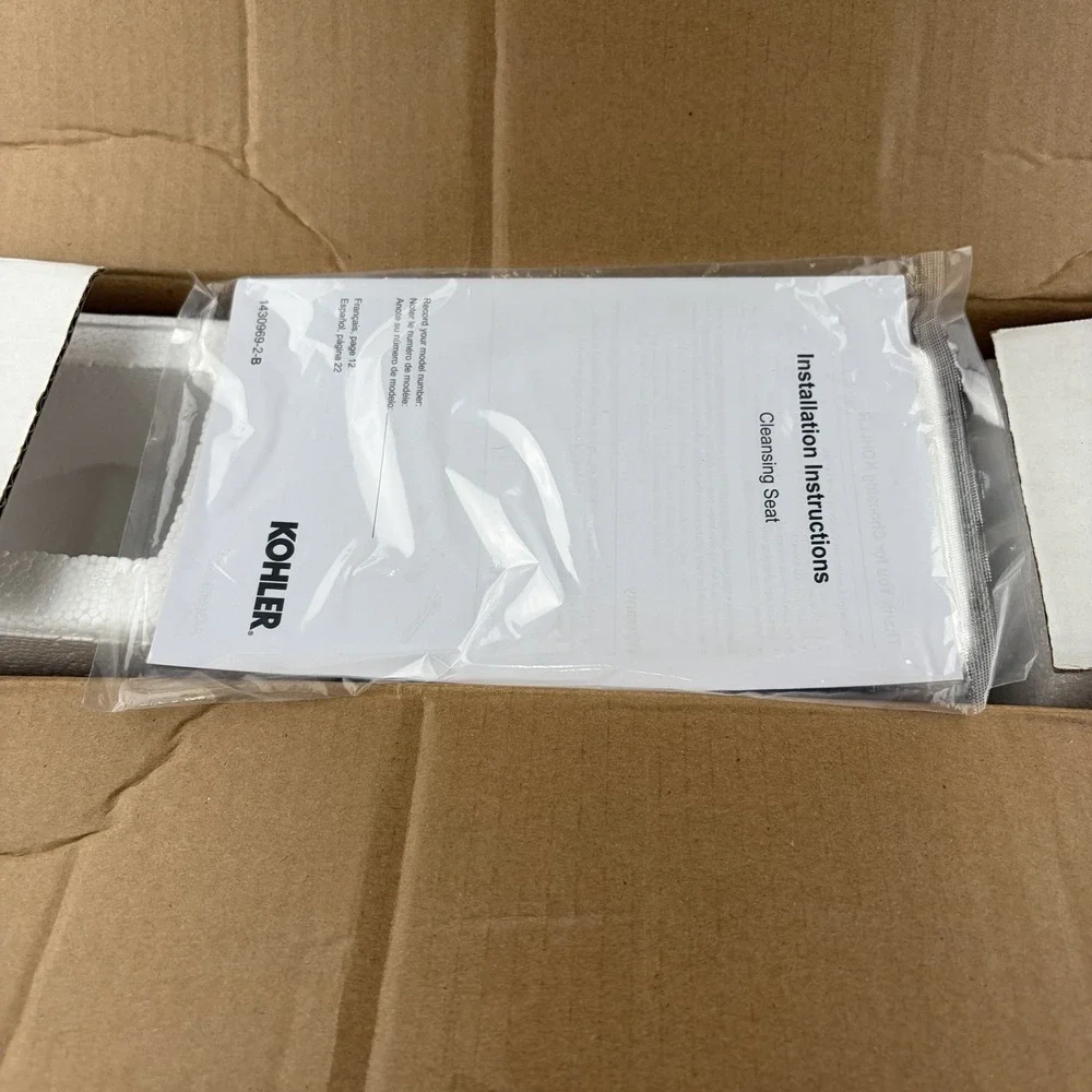 Kohler PureWash M300 Manual Elongated White Bidet Toilet Seat, Chrome Handle
